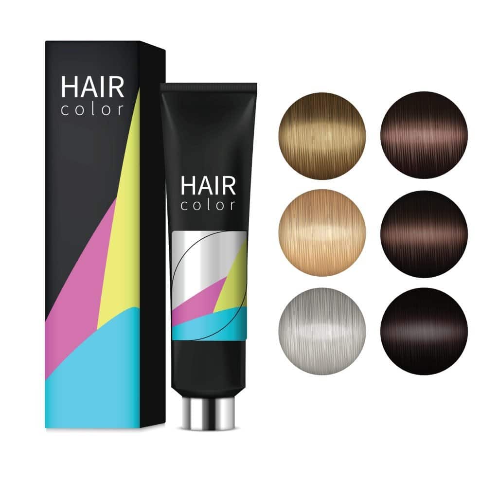 embalagem para tintura de cabelo